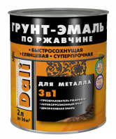 Грунт-эмаль Дали 3 в 1 гладкая Красный 2л.