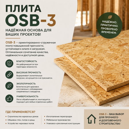 Плита осб 3 osb 18мм